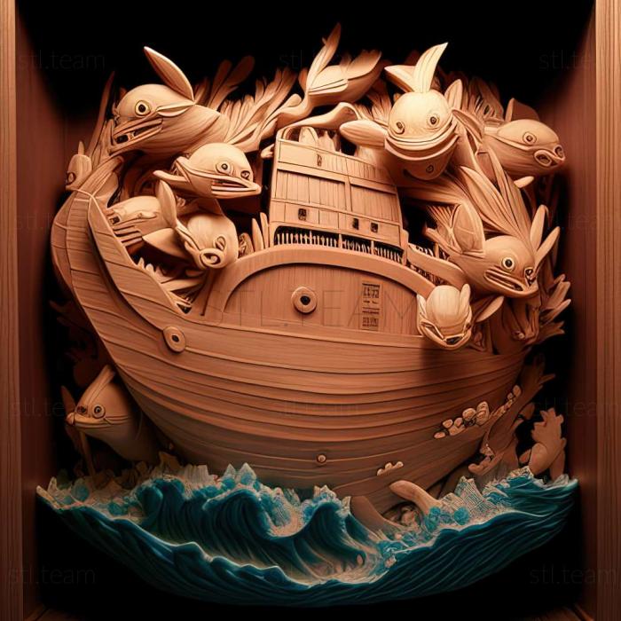 3D модель Повний корабель тремтіння GhoShip і GhoPokmon (STL)